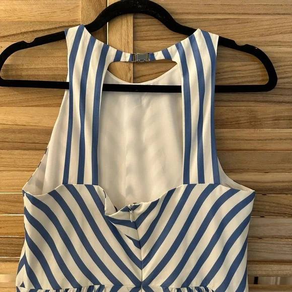 Tuckernuck Blue White Striped Portofino Midi Dress size 6